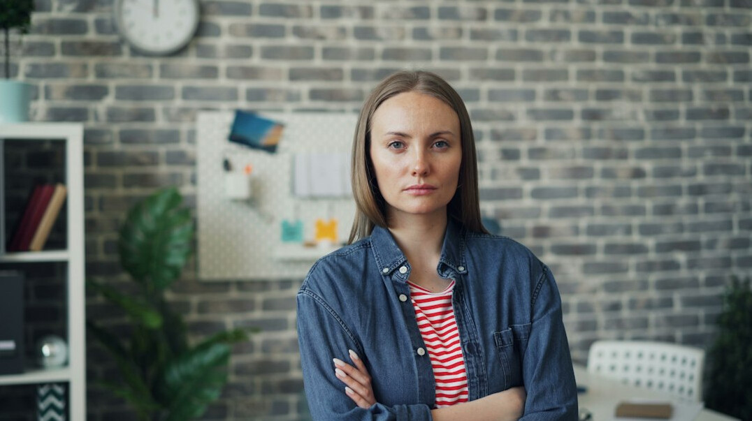 woman speaking confidently